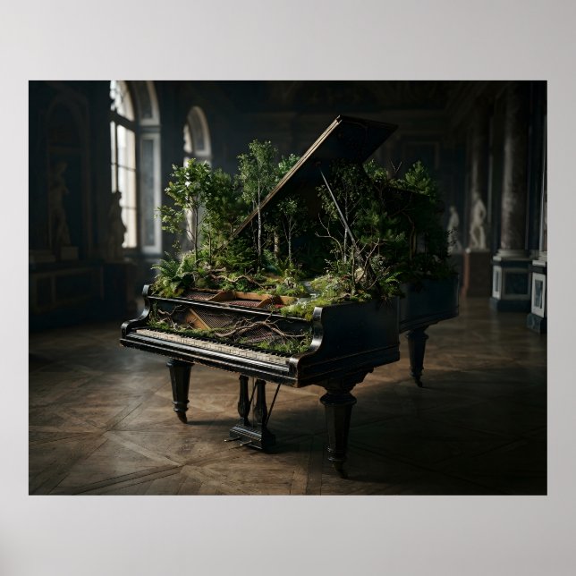 Forest growing from piano poster (Front)