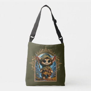 Forest Guardian Cat – Whimsical Fantasy Animal Crossbody Bag
