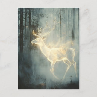 Forest Guardian Deer Spirit Holiday Postcard