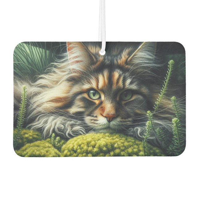 Forest Guardian Feline Car Air Freshener (Front)