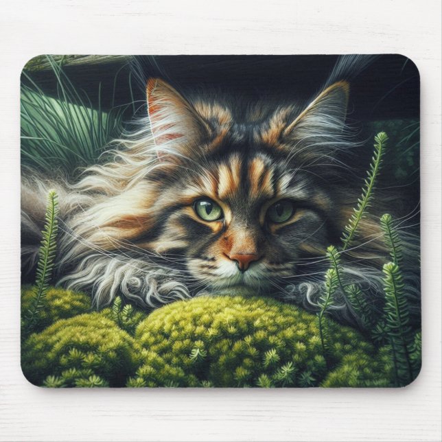 Forest Guardian Feline Mouse Mat (Front)
