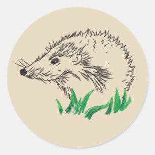 Forest Hedgehog Art Sticker