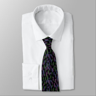 Forest Hill Paint Dabs on Black Artistic Tie