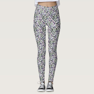 Forest Hill Paint Smudge on White Leggings