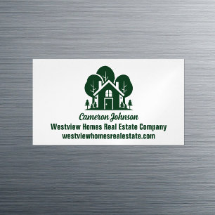 Forest Home Real Estate Company Custom Realtor Magnetic Business Card