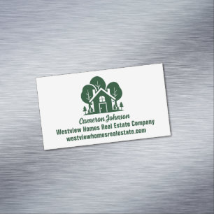 Forest Home Real Estate Company Custom Realtor Magnetic Business Card