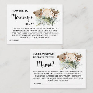 Forest How big is mummy belly game bilingual card