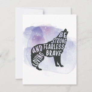 Forest Howling Wolf Art Lover Invitation