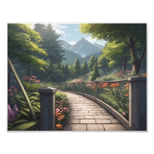 Forest Illustration Photo Print (Front)