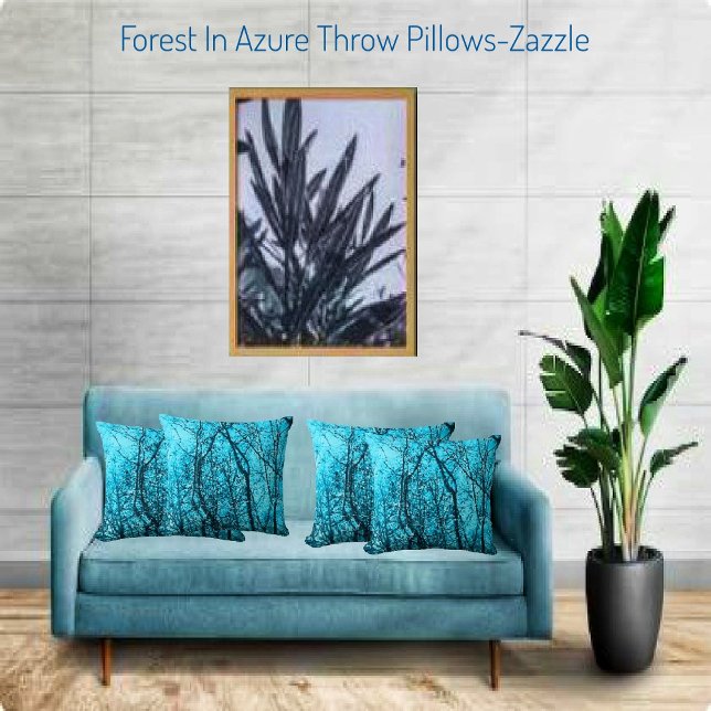 Forest In Azure Cushion (Creator Uploaded)