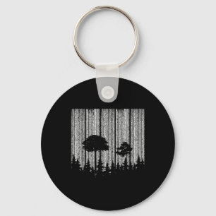 Forest In Stripes Forest Environmental Protection Key Ring