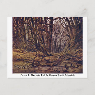 Forest In The Late Fall By Caspar David Friedrich Postcard