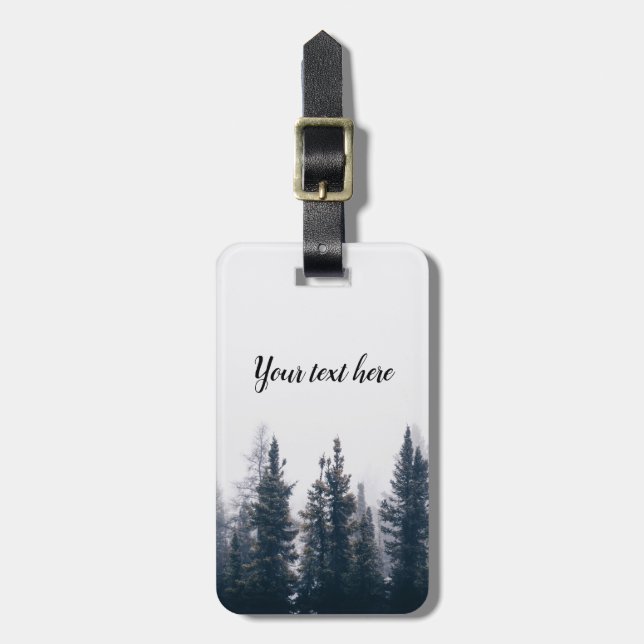 Forest in the Mist Luggage Tag (Front Vertical)