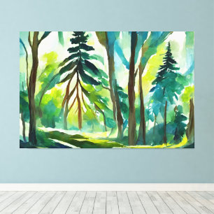 Forest interpretation painting canvas print
