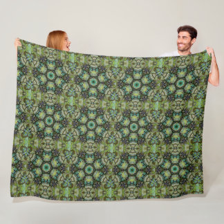 Forest Kaleidoscope Fleece Blanket
