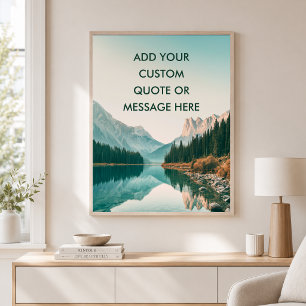 Forest Lake - Create Your Own Motivational  Poster