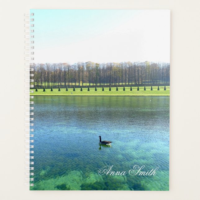 Forest Lake. Goose on water. Planner (Front)