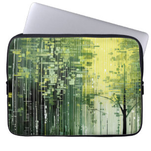 Forest Landscape Art Decor Paint Mosaic  Laptop Sleeve