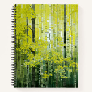 Forest Landscape Art Decor Paint Mosaic  Notebook