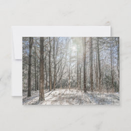 Forest landscape greeting card