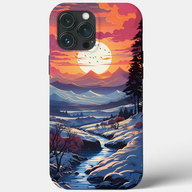 Forest Landscape in Winter Season  Case-Mate iPhone Case (Back)