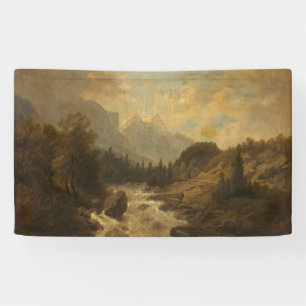 Forest Landscape Scene (by Josef Kriehuber) Banner