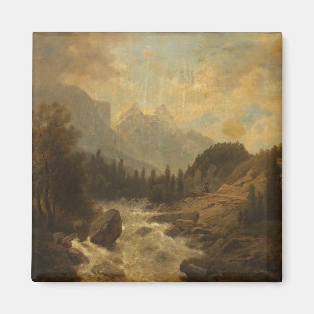 Forest Landscape Scene (by Josef Kriehuber) Magnet (Front)