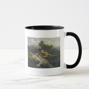 Forest Landscape with Waterfall Mug
