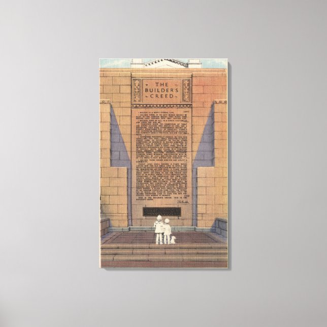 Forest Lawn Memorial Park, Builder's Creed Canvas Print (Front)