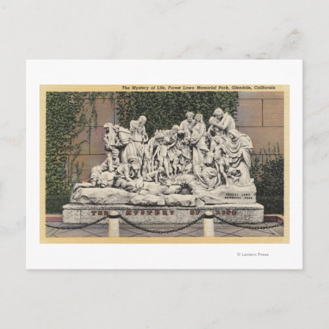 Forest Lawn Memorial Park, Mystery of Life Postcard (Front)