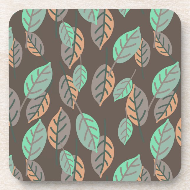 forest leaves coaster set (Front)