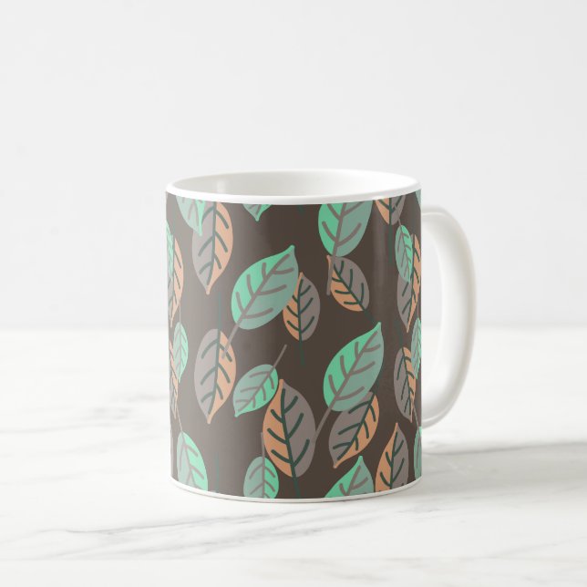 forest leaves coffee mug (Front Right)