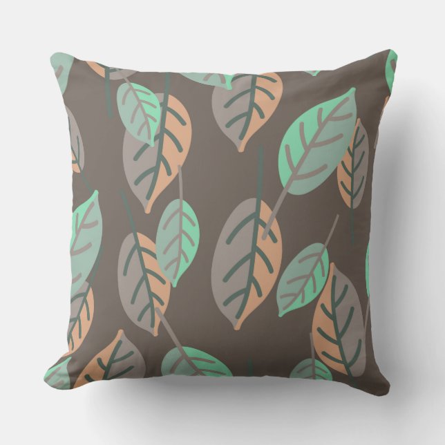 forest leaves outdoor pillow (Front)