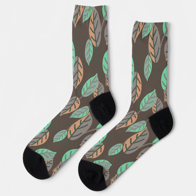 forest leaves socks (Left)