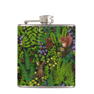 Forest life hip flask