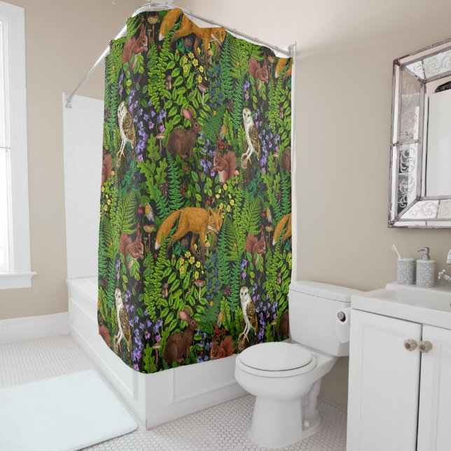 Forest life shower curtain (In Situ)