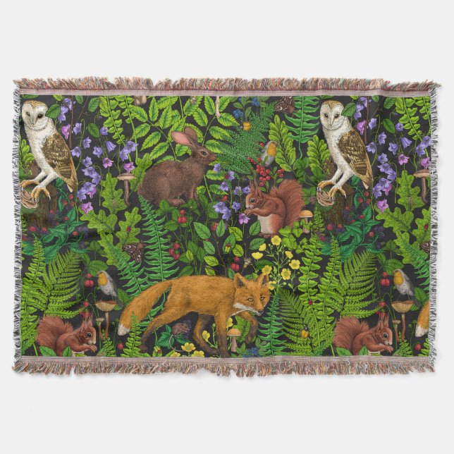 Forest life throw blanket (Front)