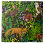 Forest life tile<br><div class="desc">Hand-painted woodland fauna and flora</div>