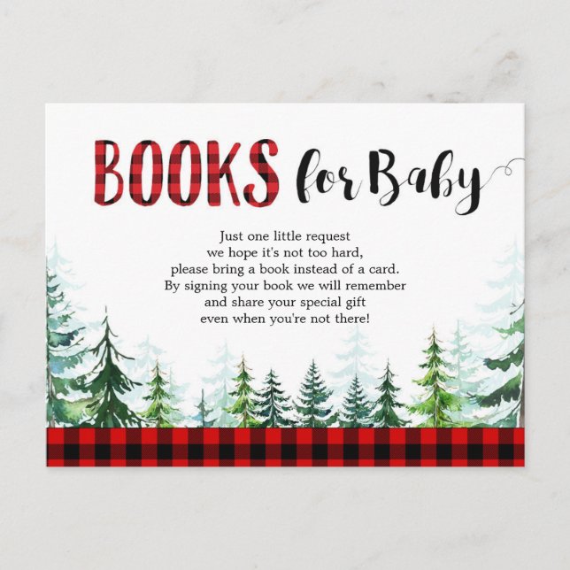 Forest Lumberjack Woodland Books for Baby Postcard (Front)