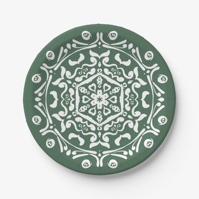 |Forest Mandala Paper Plate (Front)