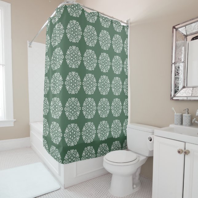 Forest Mandala Shower Curtain (In Situ)