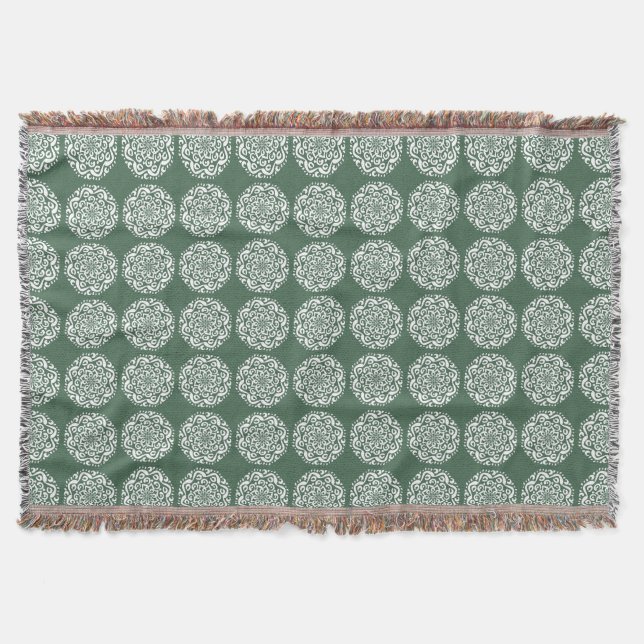 Forest Mandala Throw Blanket (Front)