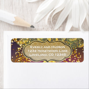 Forest Mason Jar Fairytale Purple and Gold Wedding