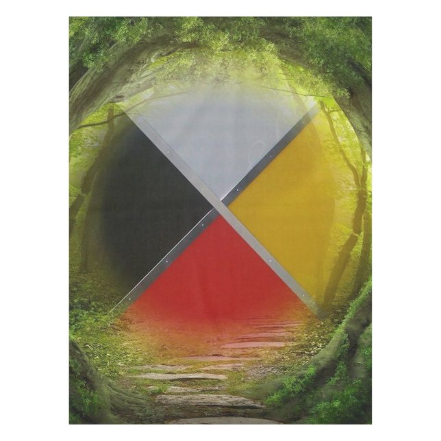 Forest Medicine Wheel Tablecloth (Front)