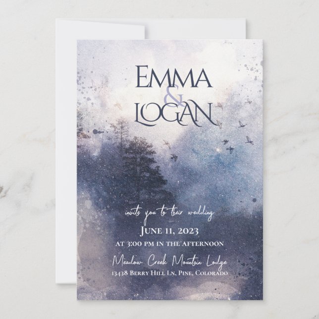 Forest Mist Invitation (Front)