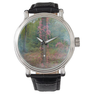 Forest mood poster round clock watch