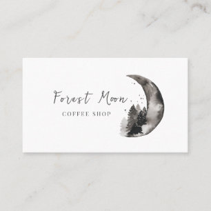 Forest Moon Coffee Shop Dark Spooky Business Card