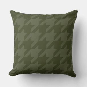 Forest Moss Houndstooth Cushion