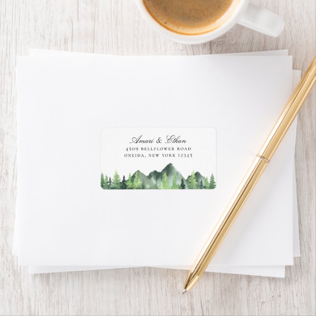 Forest Mountain Address Labels (Insitu)