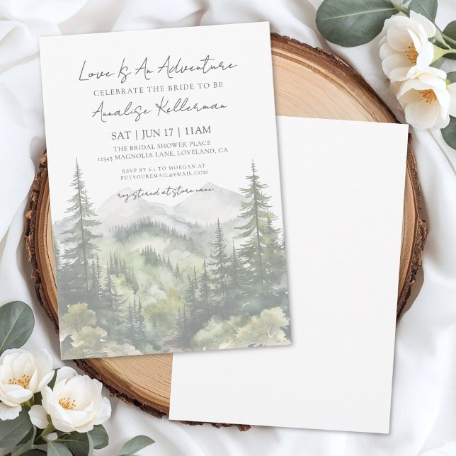 Forest Mountain Adventure Bridal Shower Invitation (Forest Mountain Adventure Bridal Shower Invitation)